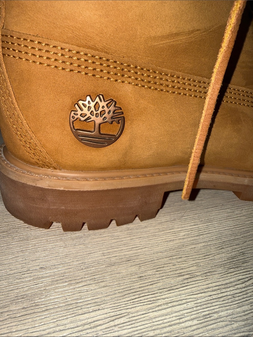 Timberland Premium 6-Inch Waterproof Wheat Nubuck Lace-Up Women's Work Boots - Picture 9 of 15